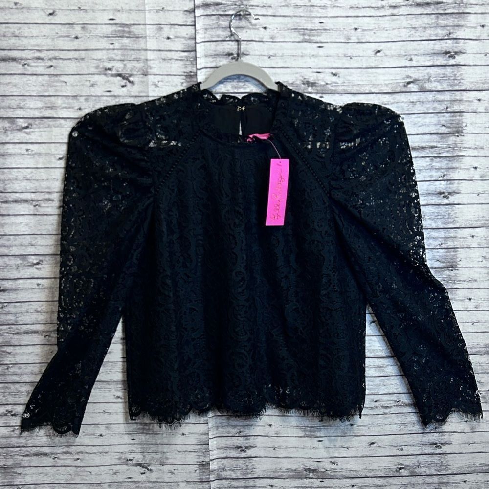 Lilly Pulitzer Averi Top Two Tone Carnival Lace